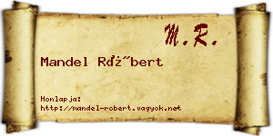 Mandel Róbert névjegykártya