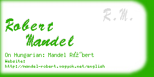 robert mandel business card